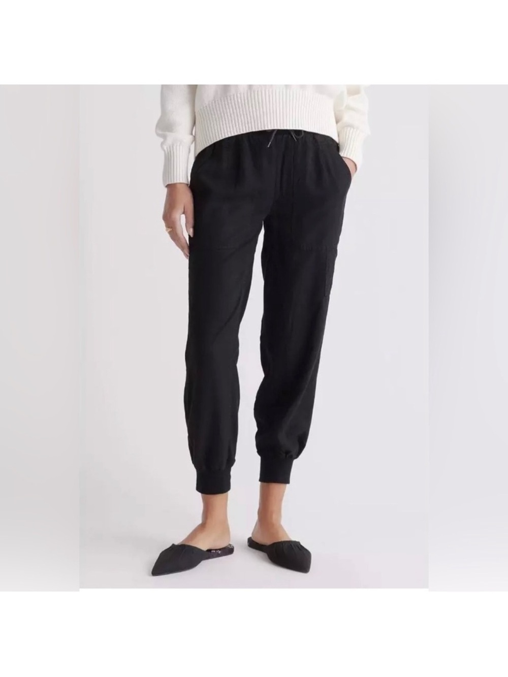 New quince vintage Wash Tencel Utility Jogger size xl in deep black